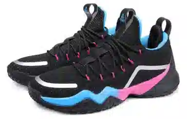 Peak Power Series Low Basketball Shoes Black Blue