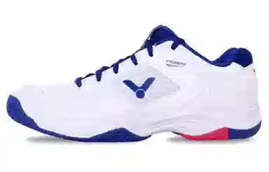 VICTOR Lightweight Low-Cut Badminton Shoes White Blue