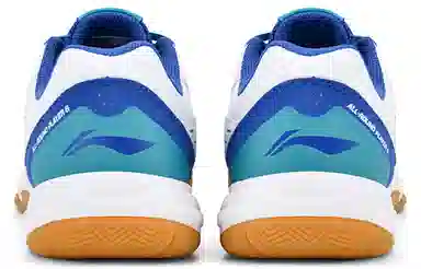 LiNing Professional Badminton Shoes White Blue