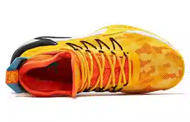 Jordan Po Ying Mid Basketball Shoes Yellow Orange