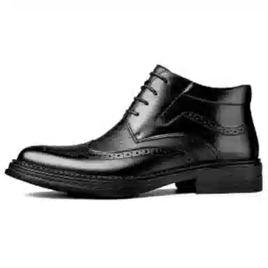 八哥 牛皮头层牛皮 英伦风 复古经典 加绒保暖 短靴 男款