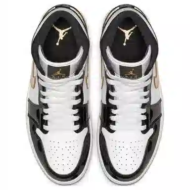 Jordan Air Jordan 1 Mid SE White Black Gold