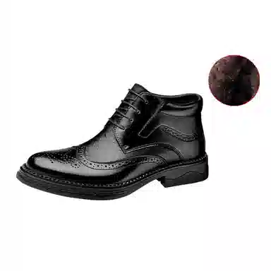 八哥 牛皮头层牛皮 英伦风 复古经典 加绒保暖 短靴 男款