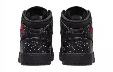 Jordan Air Jordan 1 Mid Black Rush Pink White Splatter