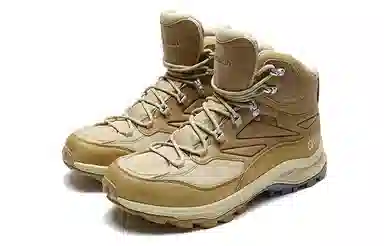 Jack Wolfskin Hiking Boots High Top Waterproof Breathable Gray Yellow