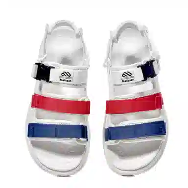 迈乐森 厚底增高 沙滩凉鞋 男女同款 法式白