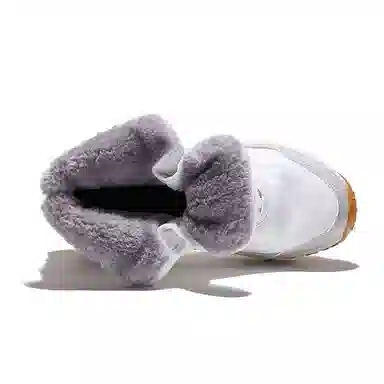 户外特工 保暖耐磨减震防滑包裹性 简约舒适加绒 中筒 雪地靴 男女同款 白色