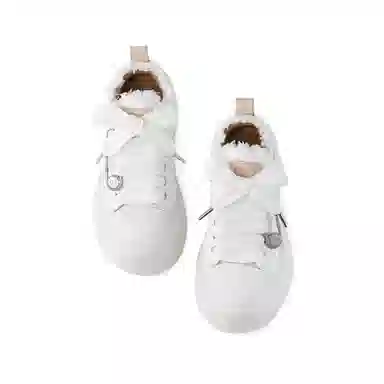 SOAP OPERA Bubble Smile Canvas Sneakers White