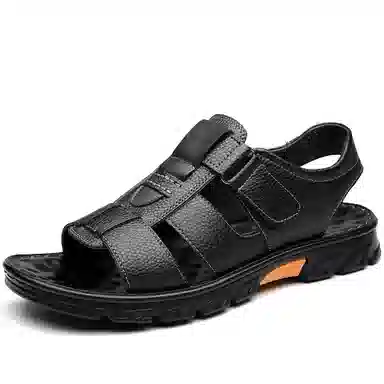 绅诺 头层牛皮牛皮革 潮流设计简约 沙滩凉鞋 男款