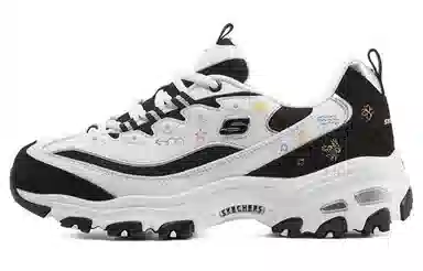 Skechers D'LITES 1.0 White Black
