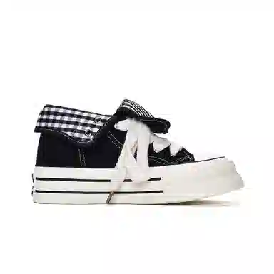 MISTERY Plaid High-Top Canvas Sneakers
