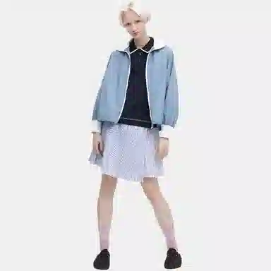 UNIQLO x JW Anderson SS23 Ribbed Jacket Light Blue