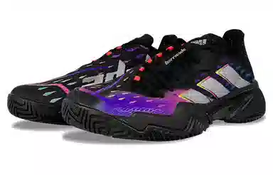 adidas Barricade 12 Black Metallic Silver Red