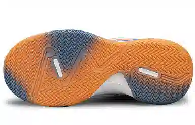 Warrior High Top Basketball Shoes White Blue Orange