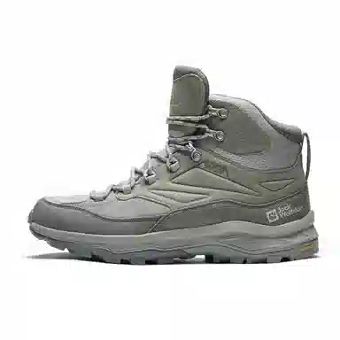 Jack Wolfskin Hiking Boots High Top Waterproof Breathable Gray Yellow