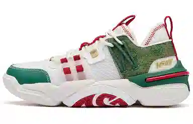 361° Basketball Shoes White Green Red