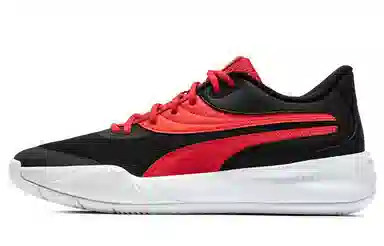 PUMA Triple Support Low Basketball Shoes Black Red