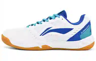 LiNing Professional Badminton Shoes White Blue