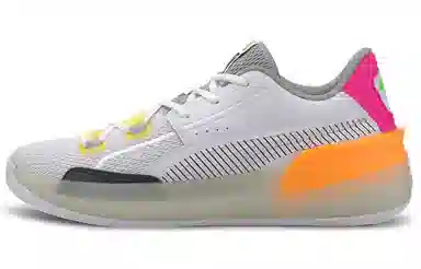 PUMA Clyde Hardwood Retro Fantasy White Orange