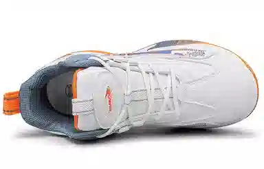 Warrior High Top Basketball Shoes White Blue Orange