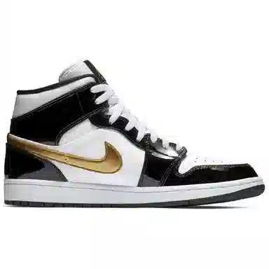 Jordan Air Jordan 1 Mid SE White Black Gold