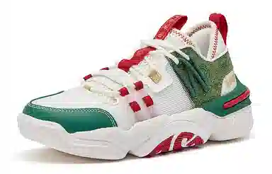 361° Basketball Shoes White Green Red