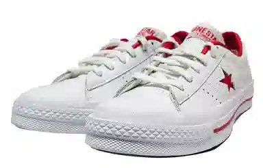 Converse One Star Leather White Red