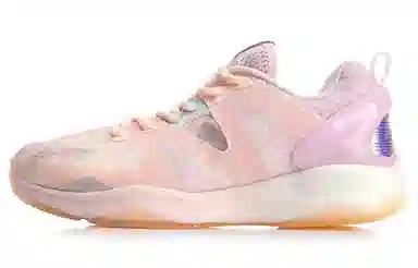 LiNing Lightweight Breathable Badminton Shoes Women Fluorescent Orange Pink