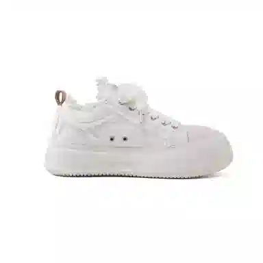SOAP OPERA Bubble Smile Canvas Sneakers White