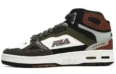 FILA Fusion Teratach Mid Vintage Basketball Shoes Olive White