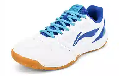 LiNing Professional Badminton Shoes White Blue