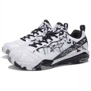 LiNing Professional Low-Cut Badminton Shoes White Black