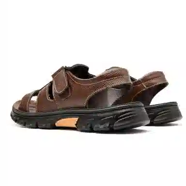 绅诺 头层牛皮牛皮革 潮流设计简约 沙滩凉鞋 男款