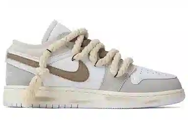 Jordan Air Jordan 1 Low GS White Grey Brown