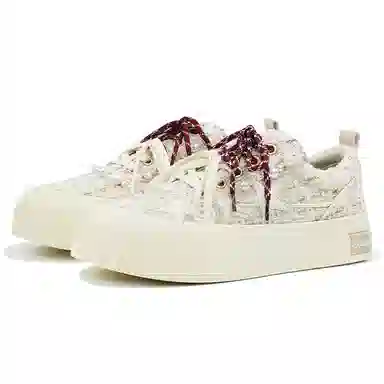 KAALIXTO Pearl Mirage Canvas Sneakers Beige