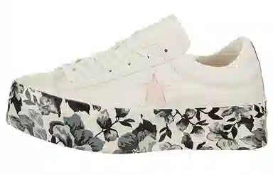 Converse One Star Platform Ox White Black Pink