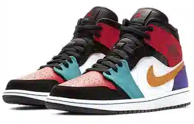 Jordan Air Jordan 1 Mid White Red Multi