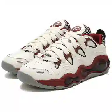 MitchellNess x FILA Fusion Low Basketball Shoes White Red