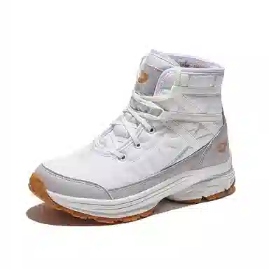 户外特工 保暖耐磨减震防滑包裹性 简约舒适加绒 中筒 雪地靴 男女同款 白色