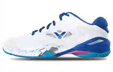 Victor Low-Cut Badminton Shoes White Blue