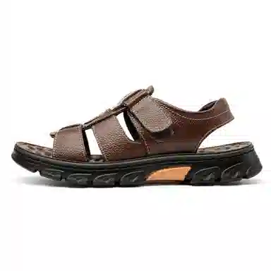 绅诺 头层牛皮牛皮革 潮流设计简约 沙滩凉鞋 男款