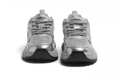 HUANQIU Retro Thick Sole Sneakers Silver