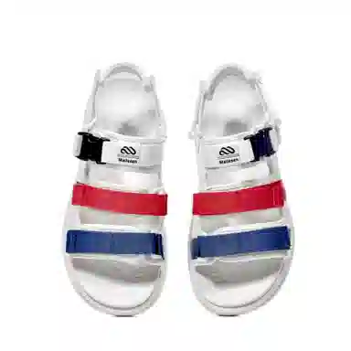 迈乐森 厚底增高 沙滩凉鞋 男女同款 法式白