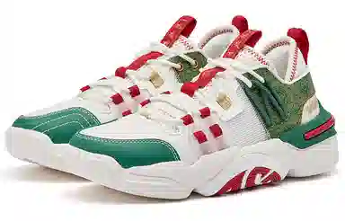 361° Basketball Shoes White Green Red