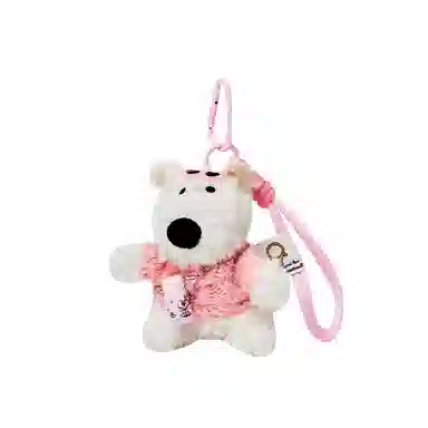 纳兰杜 西高地潦草小狗可爱玩偶公仔 毛绒 包周边 女款 粉衣西高地