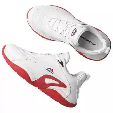 哥仑步 头层牛皮 舒适百搭 防滑透气 低帮 老爹鞋 男款 白红