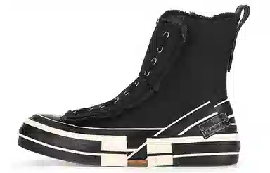 Yohji Yamamoto x xVESSEL High Top Canvas Sneakers Black