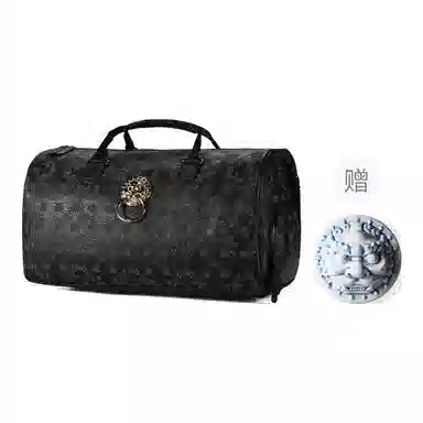 Chusan Lion Head Embroidered Gym Bag