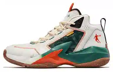 Jordan High-Top Basketball Shoes Grey Green