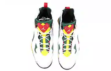 Jordan True Flight White Green Yellow